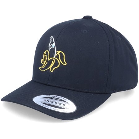 Iconic - Neon Summer Banana Black Adjustable Adjustable Black Cap - @ Hatstore