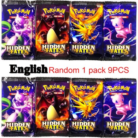 9/10 st Franska Pokémonkort Vmax GX Mega Evolutions Darkness Sword Shield Booster Present Booster Battle Collection Kortleksaker