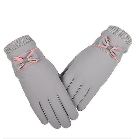 Vinter Kvinder Læder Handsker Tekstning Handsker Varme Touchscreen Handsker