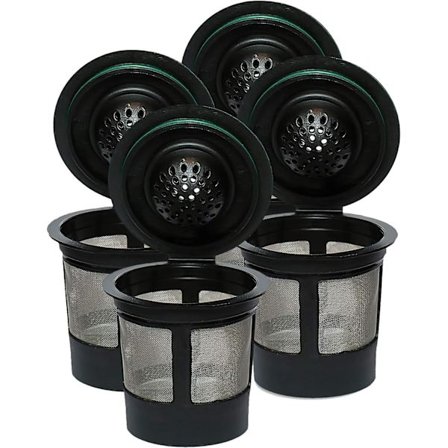 Återanvändbara kaffefilter kompatibla med 1.0 och 2.0 Keurig enkelkopp kaffebryggare - BPA-fritt rostfritt stål påfyllningsbart K kopp kaffefilter med