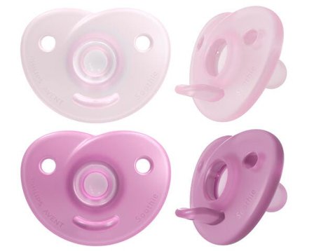 Philips Avent Soothie Heart narresmokk 0-6 måneder rosa 2 stk