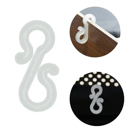 Mini plastik kroge, 100 stk udendørs lyskæde S-krog hængende clips til H