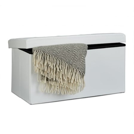 Bänk med förvaringsutrymme i konstläder