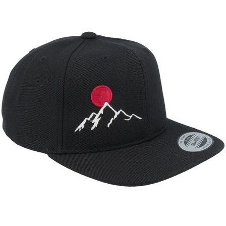 Kiddo Cap - Svart snapback Keps - Kids Sun & Mountain Black Snapback @ Hatstore