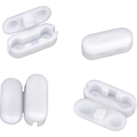 30-pakning hvite kjedekoblinger rullegardin perlekjede kobling plast erstatning vertikal romersk gardin kulekjedesnor koblingsklips for