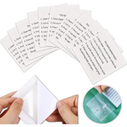 Tältlagningslapp, 10 st Uppblåsbar Reparationssats, Paddelpoollagningslapp, för Markiser, Pooler Säng Båt Hoppborgar Bubbelpool