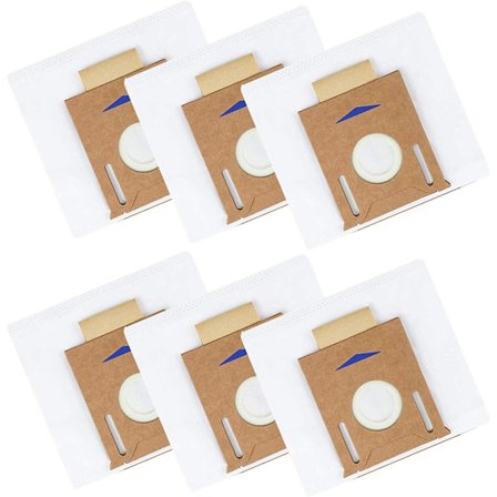 6 stk. støvposetilbehørsett for Ecovacs DEEBOT OZMO T8, T8 AIVI, T8+, T8 AIVI+, T8MAX, N8+, N8 Pro+, T9+, DX93 DDX96 robotstøvsuger