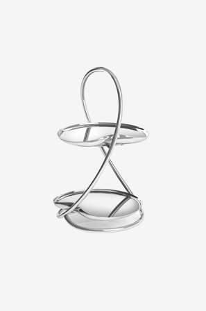 Robert Welch - 2-vånings serveringsfat Drift - Silver - Uppläggningsfat - Från Homeroom