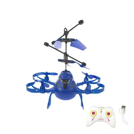 Infraröd sensor Flygplan Induktionsleksak BLÅ FJÄRRKONTROLL