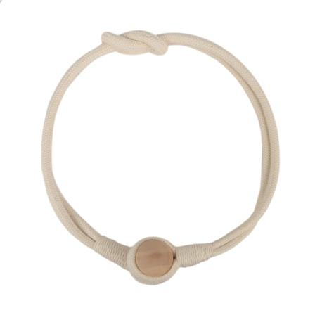 BELAVENIR Magnetiske Gardinbindere Håndvævede Bomuldsgardinholdere Bindestropper Spænde Hjemmeindretningstilbehør Beige 1pc
