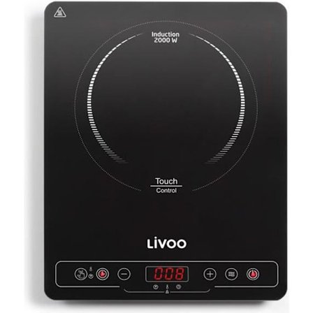 LIVOO DOC235 Enkel induktionshäll - 22cm - från 60 ° till 240 ° - Svart