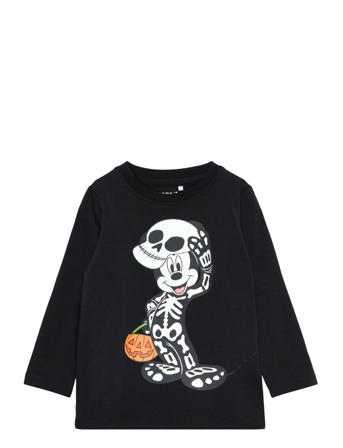 Nmmozy Mickey Ls Top Wdi Langærmet T-shirt Sort Name It