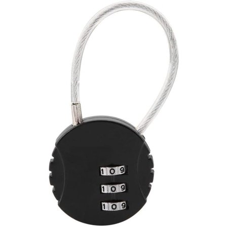 Sikkerhedshængelås, kombinationslås, kodelås, rejsehængelås med stålkabel, 3-cifret bagagelås til kufferter og rygsække, Akvarium