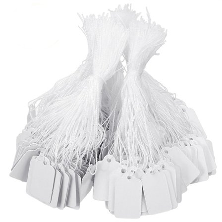 INF 100-pack pappersetiketter / prislappar med snöre
