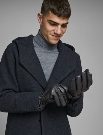 Jack & Jones Jacmontana Leather Gloves Noos - Black - L/XL