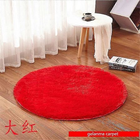 Bademåtte skridsikker absorberende brusebad badeværelse tæppe rund langhåret