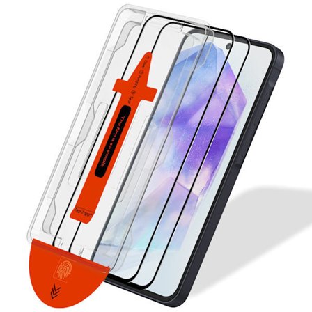 2-pack Samsung A55 skärmskydd - härdat glas | [Automatisk installation] - Bubblfritt Samsung A55 Samsung A55