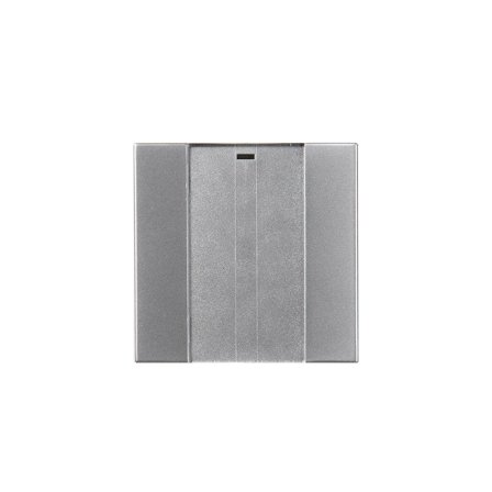 ABB Impressivo 6731-83-500 Tryckknapp 1-polig, trådlös Aluminium, Strömbrytare & vägguttag