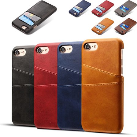 Iphone 7/8 suojakotelo nahkaa korteille visa mastercard -