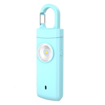 Personlig sikkerhedsalarm 140dB med stroboskoplys sikkerhedssirene selvforsvar til kvinder og ældre nem at bære nøgleringe