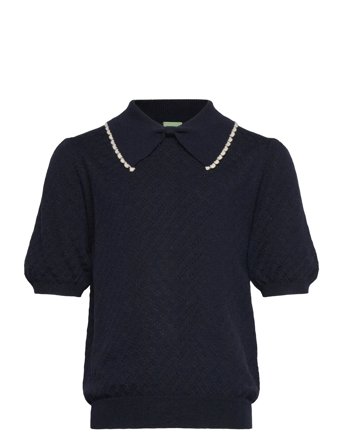FUB Pointelle Polo - Navy - 120