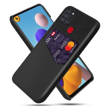 Bofink Samsung Galaxy A21s Card kuoret - Musta Black