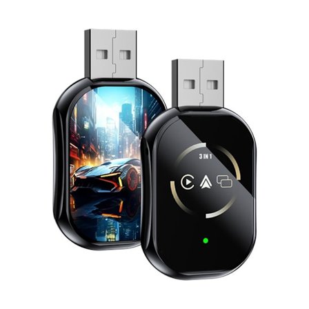 3-in-1 Älykäs Carplay Android Auto Langaton Adapteri Box, yhteensopiva