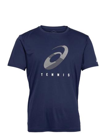 Court M Spiral Tee T-shirt Blå Asics