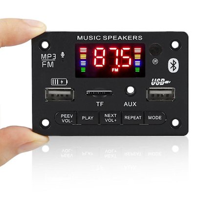 12V Bluetooth 5.0 MP3 Afspiller Dekoderkort 2x40W Bilforstærker FM Radiomodul Understøtter TF USB Aux H