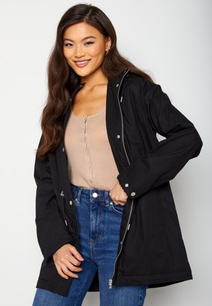 BUBBLEROOM Frannie Teddy-Lined Jacket Black Klær