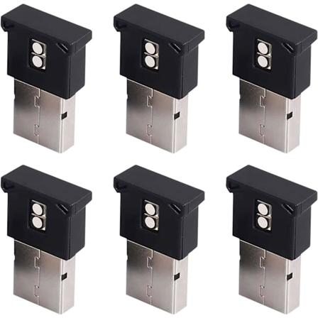 6 stk Mini USB LED-lys, 7 farger RGB bil LED-interiørbelysning 5V Smart USB Smart Light Atmosfærelys, Laptop Tastaturlys