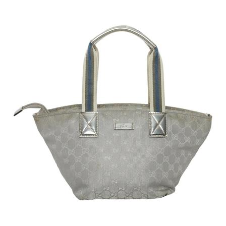 Gucci Vintage Pre-owned GG Canvas Web Håndtaske Grå, Dame Vintage Tasker, Størrelse: ONE Size