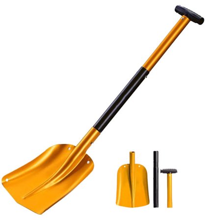 Multifunktionell snöskyffel 54-82cm Aluminiumlegering Utomhus Camping Skyffel Camping Avisningsskyffel Utdragbara Skyfflar