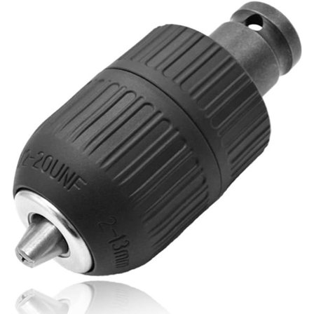 2-13 mm nøglefri borepatron, montering 1/2-20UNF hurtigkobling