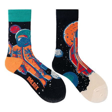 5 par Många stilar av AB-strumpor asymmetriska kreativa trendiga strumpor roliga par mandarinanka färgade mellanhöga strumpor