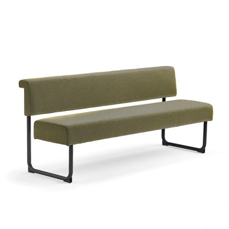 Sofa START, 1800 mm, Textilbezug gold/schwarz