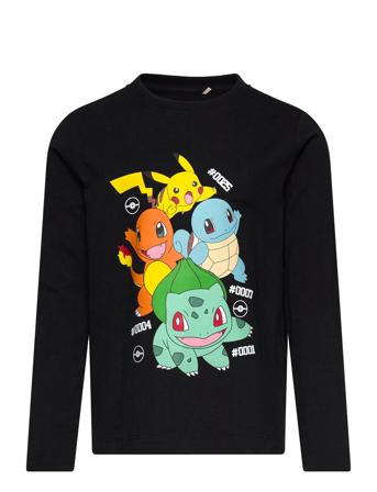 T-Shirt Ls Tops T-shirts Long-sleeved T-Skjorte Black Minymo