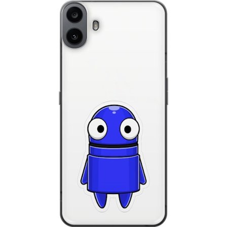 Kompatibelt Mobilskal till Nothing Nothing CMF Phone 1 Blå tecknad figur med stora ögon och ett vänligt uttryck i minimalistisk design