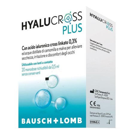 Hyalucross Plus Gocce Oculari Per Occhi 20 Flaconcini Monodose