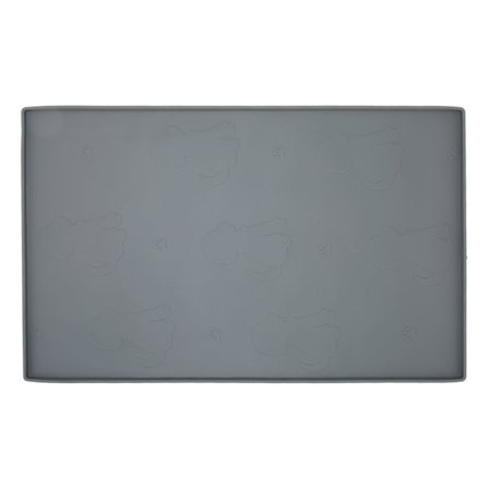 Træningsmåtte til kæledyr, hvalpemønster, vandtæt, skridsikker, lille silikonemåtte til hunde, grå