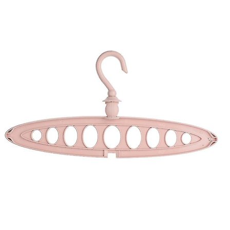 9 Hullers Bøjle Hjemmeskab Organizer Opbevaring Anti-rynke Tøjbesparelse (1 stk, Pink)