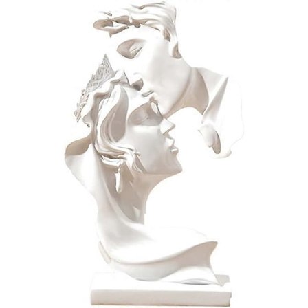 Kyssande par skulptur, abstrakt konst par skulptur, hartsstaty för hemdekoration, romantisk staty använd