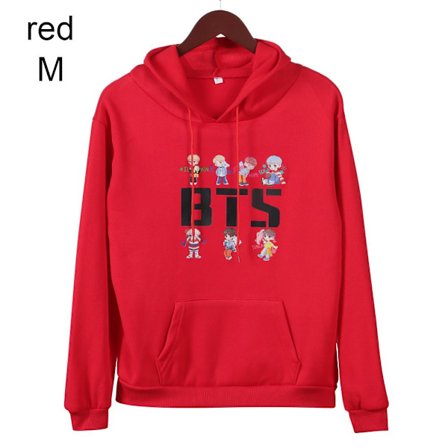 BTS Hættetrøjer Efterår Sweatshirts RØD