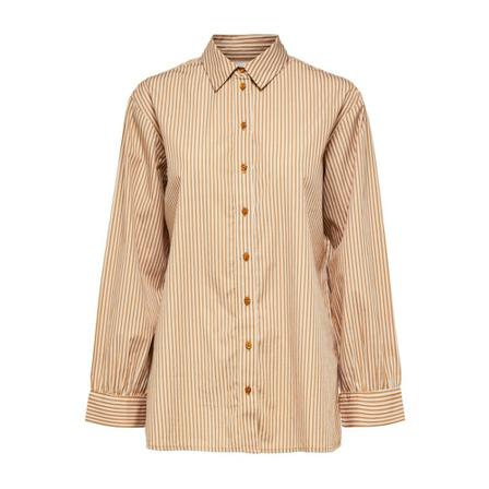 Selected Femme Striped Shirt Brun, Dame Skjorter