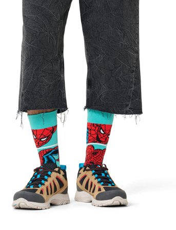 Happy Socks Marvel Spider-Man Web-Slinger Sock - Blue - 36-40