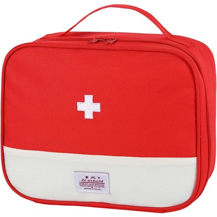 Bærbar Rød Taske Førstehjælpskasse, Stor Førstehjælpskasse, Tom Medicintaske, Medicinopbevaringstaske, Rejse Tom Medicin
