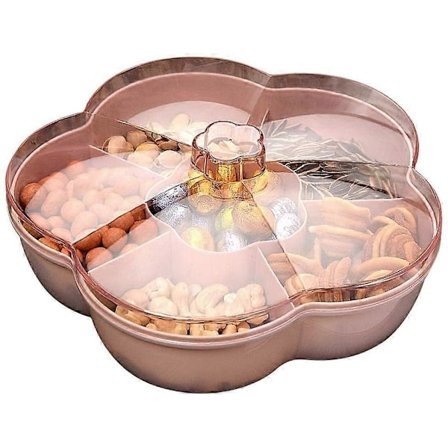 Snacks / Godteri / Nøtter Snacks Oppbevaringsboks Med Lokk, Matboks, Fruktboks, Tørket Fruktbeholder, farge: Rosa