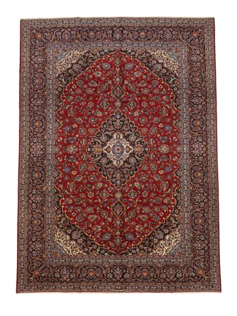 Oriental Keshan Rug 298X409 Dark Red/Black Large Wool, Persia