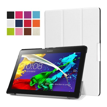 Lenovo Tab 3 Plus 10 tri-fold läderfodral - Vit