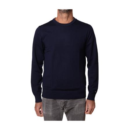 Tommy Hilfiger, Round-neck Knitwear Blauw, Heren, Maat:S